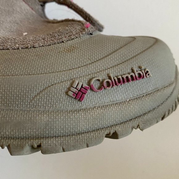 Columbia girl's size 3 omni-heat lined winter boots w/ front zipper in grey EUC - Picture 8 of 11